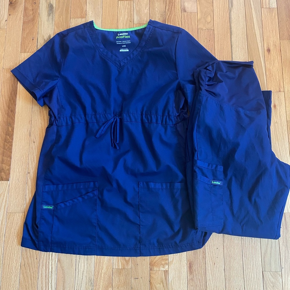 Landau maternity navy Blue Scrubs
